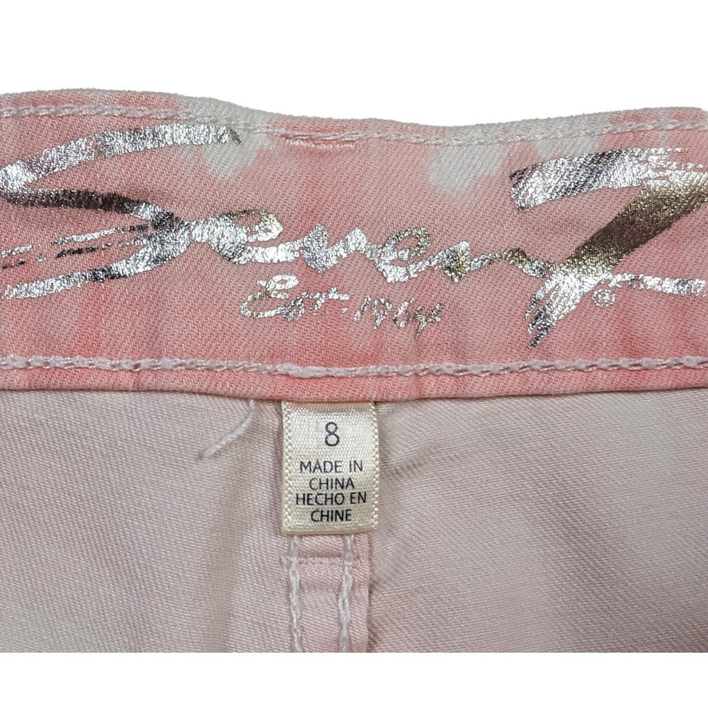 Seven 7 Jeans Pink Tie Dye Weekend Short Size 8 - Picture 7 of 8